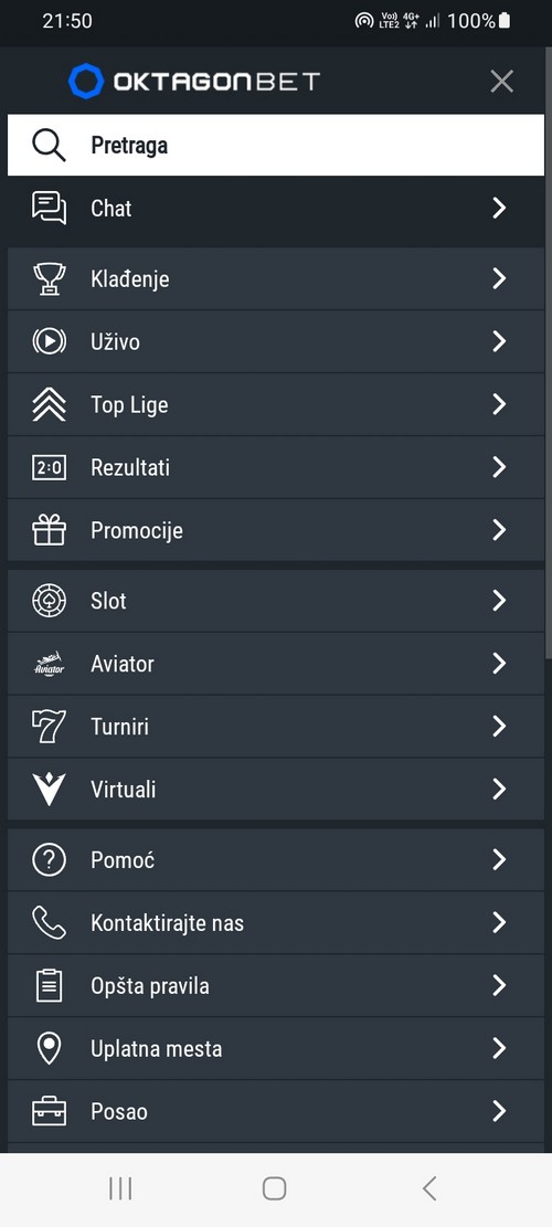 OktagonBet mobile prijava